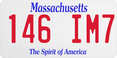 MA license plate 146IM7