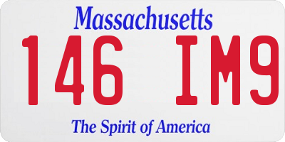 MA license plate 146IM9