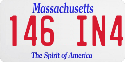 MA license plate 146IN4