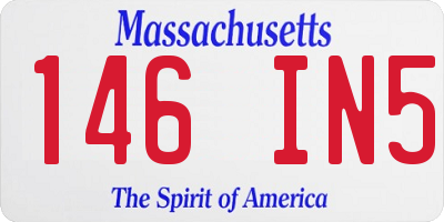 MA license plate 146IN5