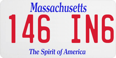 MA license plate 146IN6