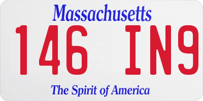 MA license plate 146IN9
