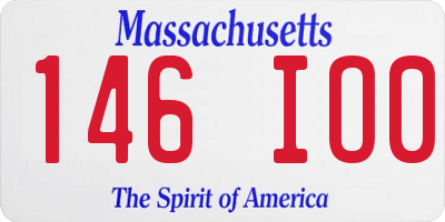 MA license plate 146IO0