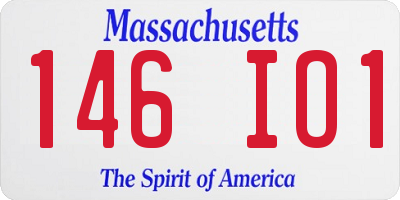 MA license plate 146IO1