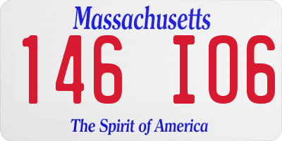 MA license plate 146IO6