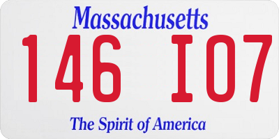 MA license plate 146IO7