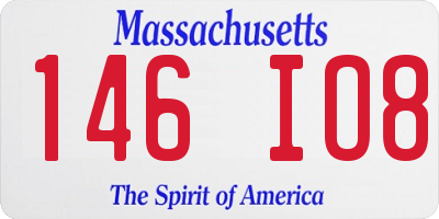 MA license plate 146IO8