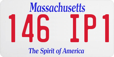 MA license plate 146IP1