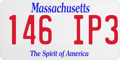 MA license plate 146IP3