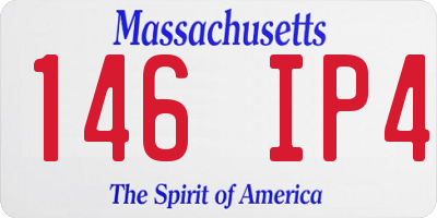 MA license plate 146IP4