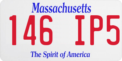 MA license plate 146IP5