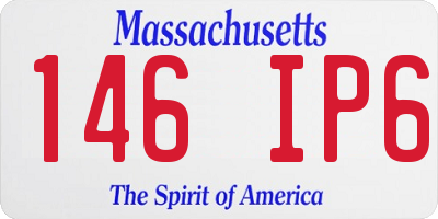 MA license plate 146IP6
