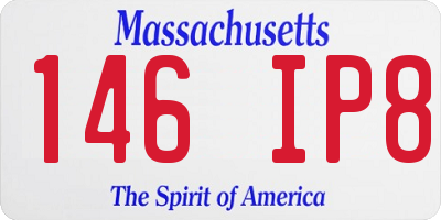 MA license plate 146IP8