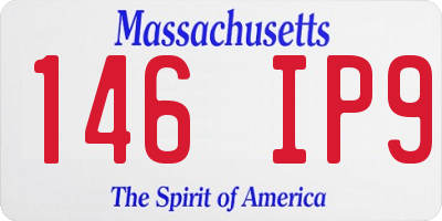 MA license plate 146IP9