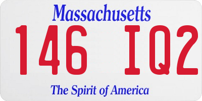 MA license plate 146IQ2
