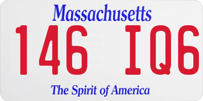 MA license plate 146IQ6