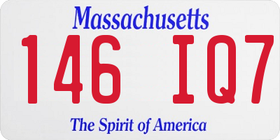 MA license plate 146IQ7