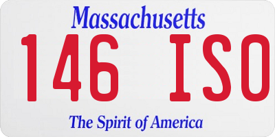 MA license plate 146IS0