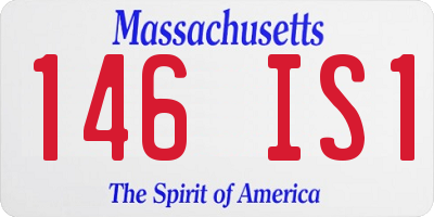 MA license plate 146IS1