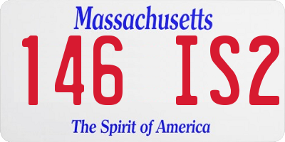 MA license plate 146IS2