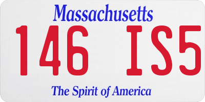 MA license plate 146IS5