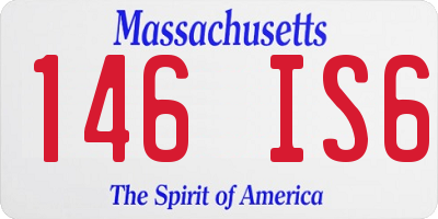 MA license plate 146IS6