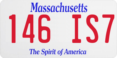 MA license plate 146IS7