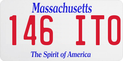 MA license plate 146IT0