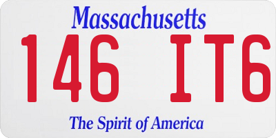MA license plate 146IT6