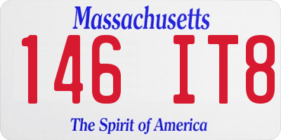 MA license plate 146IT8