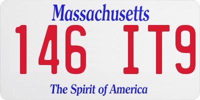 MA license plate 146IT9