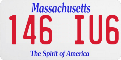 MA license plate 146IU6