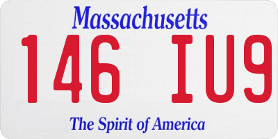 MA license plate 146IU9