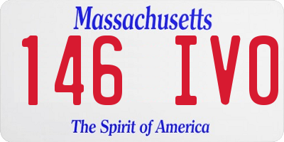 MA license plate 146IV0