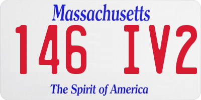 MA license plate 146IV2