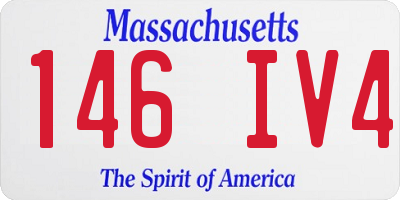 MA license plate 146IV4