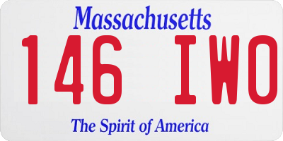 MA license plate 146IW0
