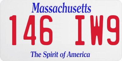 MA license plate 146IW9