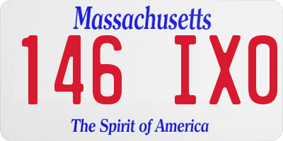 MA license plate 146IX0