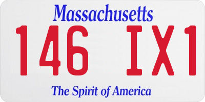 MA license plate 146IX1