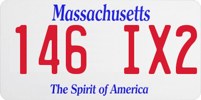 MA license plate 146IX2