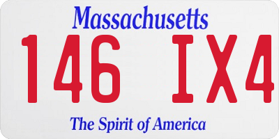 MA license plate 146IX4