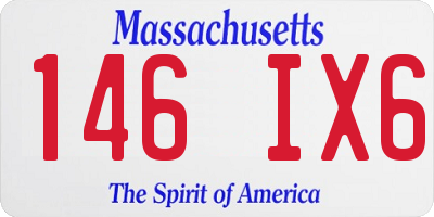 MA license plate 146IX6