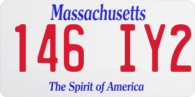 MA license plate 146IY2