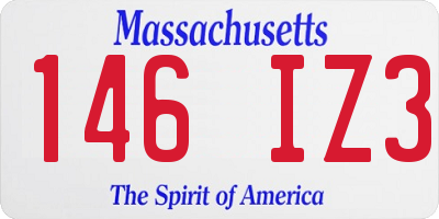 MA license plate 146IZ3