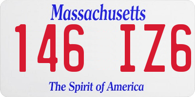 MA license plate 146IZ6