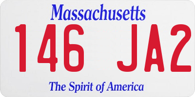 MA license plate 146JA2