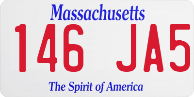 MA license plate 146JA5