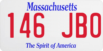 MA license plate 146JB0