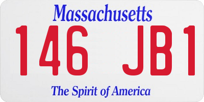 MA license plate 146JB1